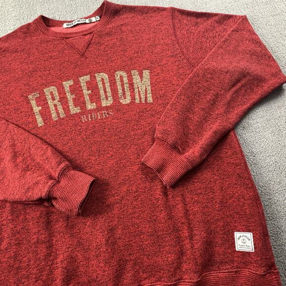 Iron And Resin Sweater Adult Extra Large Red Long Sleeve Casual Moto Men's - Picture 4 of 13